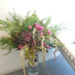 秋分　治療院受付生け込み /  Reception Flowers