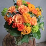 母の日　オレンジの花束